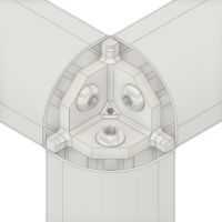 40-010-1 MODULAR SOLUTIONS CONNECTOR 3-WAY BODY CONNECTION ANGLE W/ HARDWARE